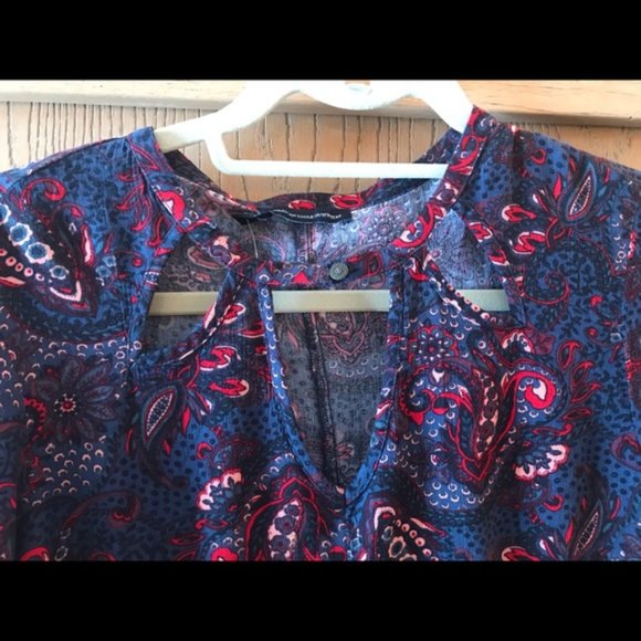 American Eagle AE Cut Out Floral Boho Mini Dress - Picture 3 of 5